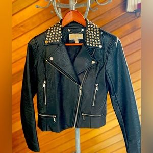Michael Kors Studded Lamb Leather Jacket